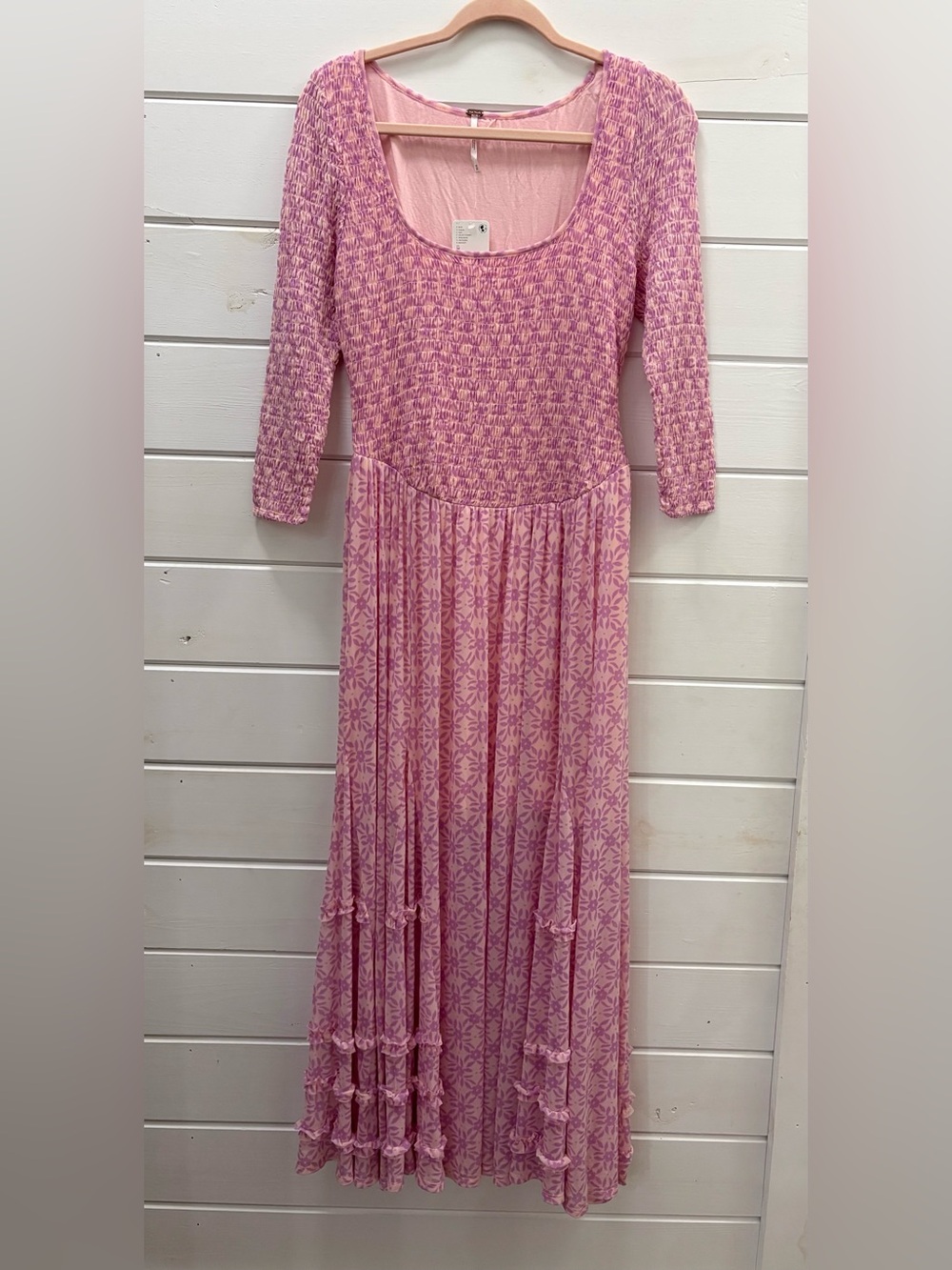 Free People It's Fate Longsleeve Midi Dress in the 'Lilac Combo' colorway, NWT - Picture 4 of 13